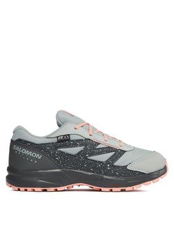 Trekkingi Salomon Outway Climasalomon™ Waterproof L47282900 Szary ze sklepu eobuwie.pl w kategorii Buty trekkingowe dziecięce - zdjęcie 182042259