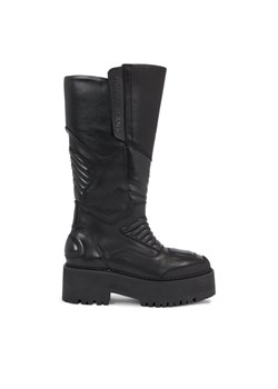Kozaki Tommy Jeans Tjw Long Shaft Biker EN0EN02376 Czarny ze sklepu eobuwie.pl w kategorii Kozaki damskie - zdjęcie 182042639