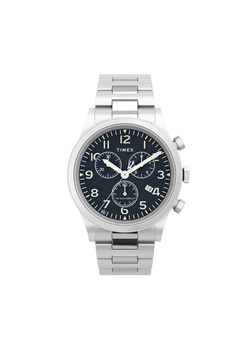 Zegarek Timex Waterbury Traditional Chronograph TW2W48200 Srebrny ze sklepu eobuwie.pl w kategorii Zegarki - zdjęcie 182042699