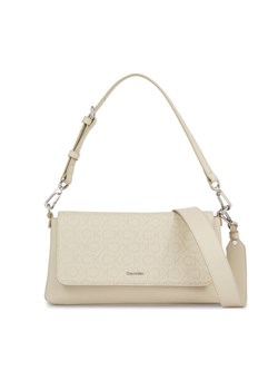 Torebka Calvin Klein Ck Must Shoulder Bag_Epi Mono K60K611762 Écru ze sklepu eobuwie.pl w kategorii Listonoszki - zdjęcie 182042807