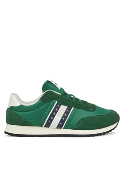 Sneakersy Tommy Jeans (New) Tjm Runner Casual Ess EM0EM01351 Zielony ze sklepu eobuwie.pl w kategorii Buty sportowe męskie - zdjęcie 182042825