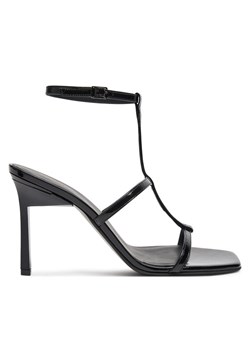 Sandały Calvin Klein Heel Gladi Sandal 90 Pat HW0HW02312 Czarny ze sklepu eobuwie.pl w kategorii Sandały damskie - zdjęcie 182043425