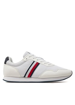 Sneakersy Tommy Hilfiger Lo Runner Mix FM0FM04958 Biały ze sklepu eobuwie.pl w kategorii Buty sportowe męskie - zdjęcie 182043695