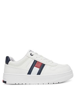 Sneakersy Tommy Hilfiger Flag Low Cut Velcro Sneaker T3X9-33859-1355 M Biały ze sklepu eobuwie.pl w kategorii Buty sportowe dziecięce - zdjęcie 182043836