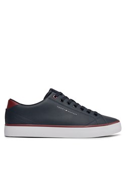 Sneakersy Tommy Hilfiger Th Hi Vulc Core Low Leather FM0FM05041 Granatowy ze sklepu eobuwie.pl w kategorii Trampki męskie - zdjęcie 182043985