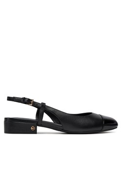 Sandały MICHAEL Michael Kors Perla Flex Sling Flat 40R4PLFP1L Czarny ze sklepu eobuwie.pl w kategorii Balerinki - zdjęcie 182044126