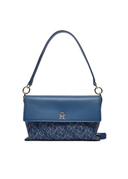 Torebka Tommy Hilfiger Distinct Shoulder Bag Mono AW0AW16794 Niebieski ze sklepu eobuwie.pl w kategorii Torebki damskie - zdjęcie 182044325