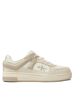 Sneakersy Calvin Klein Jeans Basket Cup Low Laceup Lth Ml Mtr YM0YM00994 Beżowy ze sklepu eobuwie.pl w kategorii Buty sportowe męskie - zdjęcie 182044377
