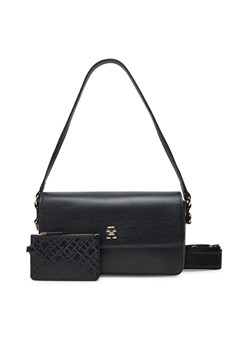 Torebka Tommy Hilfiger Th Distinct Conv Crossover AW0AW17219 Czarny ze sklepu eobuwie.pl w kategorii Listonoszki - zdjęcie 182044617