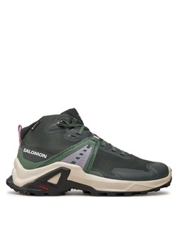Trekkingi Salomon X Raise Mid Gore-Tex L47458100 Zielony ze sklepu eobuwie.pl w kategorii Buty trekkingowe dziecięce - zdjęcie 182045499