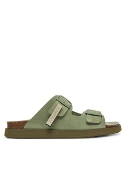 Klapki D.Franklin DFSH407001 Khaki ze sklepu eobuwie.pl w kategorii Klapki damskie - zdjęcie 182045715