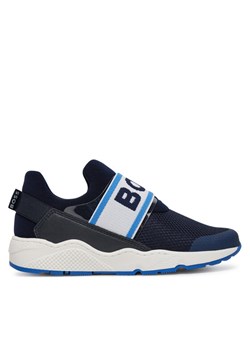 Sneakersy BOSS J51645 M Granatowy ze sklepu eobuwie.pl w kategorii Buty sportowe dziecięce - zdjęcie 182046198