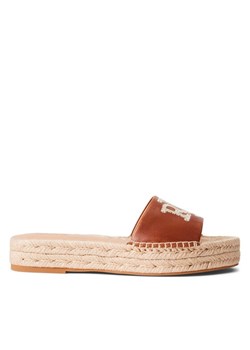 Espadryle Lauren Ralph Lauren 802935847001 Brązowy ze sklepu eobuwie.pl w kategorii Klapki damskie - zdjęcie 182046757