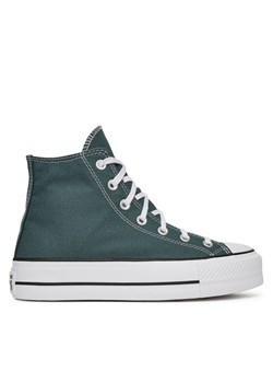 Trampki Converse Chuck Taylor All Star Lift Platform A12596C Zielony ze sklepu eobuwie.pl w kategorii Trampki damskie - zdjęcie 182047368
