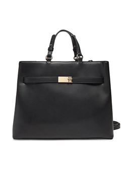 Torebka Tommy Hilfiger Heritage Satchel AW0AW17211 Czarny ze sklepu eobuwie.pl w kategorii Torebki damskie - zdjęcie 182047576