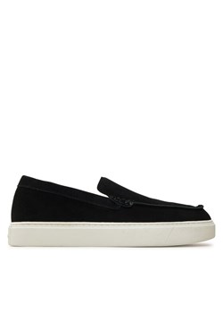Półbuty Calvin Klein Moccasin Suede HM0HM01794 Czarny ze sklepu eobuwie.pl w kategorii Półbuty męskie - zdjęcie 182047688