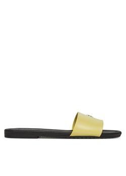 Klapki Calvin Klein Jeans Flat Sandal Slide Mg YW0YW01697 Zielony ze sklepu eobuwie.pl w kategorii Klapki damskie - zdjęcie 182048048