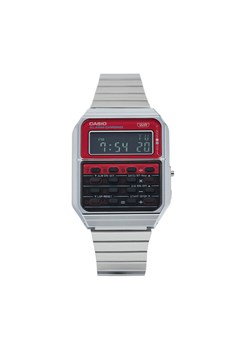 Zegarek Casio Vintage CA-500WE-4BEF Srebrny ze sklepu eobuwie.pl w kategorii Zegarki - zdjęcie 182049009