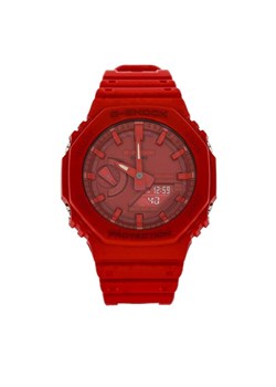 Zegarek G-Shock GA-2100-4AER Czerwony ze sklepu eobuwie.pl w kategorii Zegarki - zdjęcie 182049486
