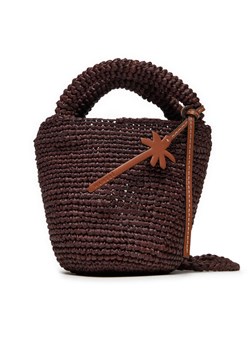 Torebka Manebi Handcrafted Raffia Summer Bag Mini V 7.4 AM Brązowy ze sklepu eobuwie.pl w kategorii Torby letnie - zdjęcie 182049645