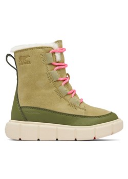 Śniegowce Sorel Explorer™III Lace Wp 2088511327 Zielony ze sklepu eobuwie.pl w kategorii Buty zimowe dziecięce - zdjęcie 182049719