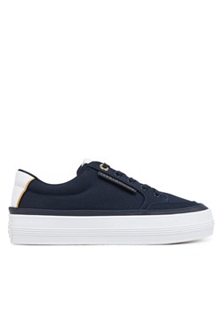 Sneakersy Tommy Hilfiger Essential Vulc Textile Sneaker FW0FW08323 Granatowy ze sklepu eobuwie.pl w kategorii Buty sportowe damskie - zdjęcie 182049979