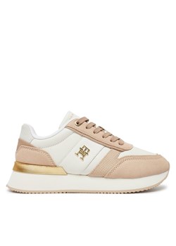 Sneakersy Tommy Hilfiger Th Fashion Runner FW0FW08475 Beżowy ze sklepu eobuwie.pl w kategorii Buty sportowe damskie - zdjęcie 182050035
