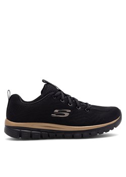 Sneakersy Skechers GRACEFUL 12615 BKRG Czarny ze sklepu eobuwie.pl w kategorii Buty sportowe damskie - zdjęcie 182050266