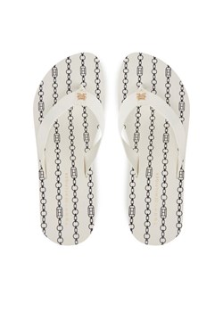 Japonki Tommy Hilfiger Im Th Chainprint Midwedge Sandal FW0FW08527 Biały ze sklepu eobuwie.pl w kategorii Klapki damskie - zdjęcie 182050615