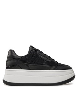 Sneakersy MICHAEL Michael Kors Hayes Embellished Leather Sneaker 43F4HYFS1D Czarny ze sklepu eobuwie.pl w kategorii Buty sportowe damskie - zdjęcie 182050709