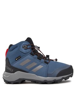 Trekkingi adidas Terrex Mid GORE-TEX JI1355 Granatowy ze sklepu eobuwie.pl w kategorii Buty trekkingowe dziecięce - zdjęcie 182050847