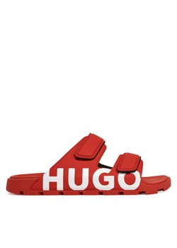 Klapki HUGO Evander 50542042 Czerwony ze sklepu eobuwie.pl w kategorii Klapki męskie - zdjęcie 182050887