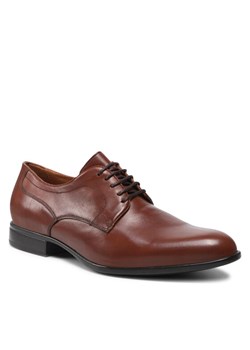 Półbuty Geox U Iacopo C U169GC 00043 C6001 Brązowy ze sklepu eobuwie.pl w kategorii Buty eleganckie męskie - zdjęcie 182050919