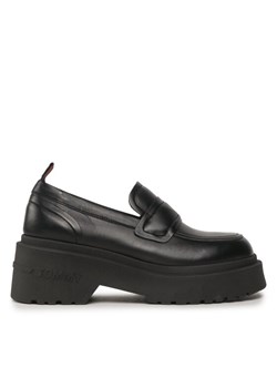 Loafersy Tommy Jeans Tjw Ava Loafer EN0EN02218 Czarny ze sklepu eobuwie.pl w kategorii Półbuty damskie - zdjęcie 182051185