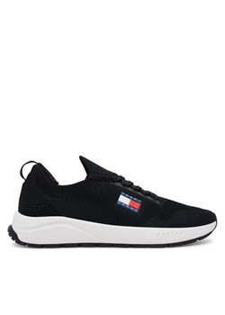 Sneakersy Tommy Jeans Runner Kntitted EM0EM01555 Czarny ze sklepu eobuwie.pl w kategorii Buty sportowe męskie - zdjęcie 182051445