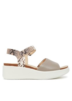 Sandały ECCO Flowt Wedge Cork 27231361166 Beżowy ze sklepu eobuwie.pl w kategorii Sandały damskie - zdjęcie 182051877