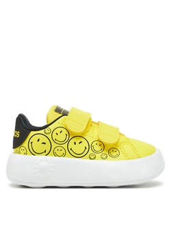 Sneakersy adidas Smiley Advantage JI0501 Żółty ze sklepu eobuwie.pl w kategorii Buty sportowe dziecięce - zdjęcie 182053096
