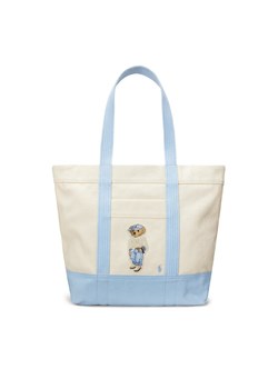 Torebka Polo Ralph Lauren 428967715001 Écru ze sklepu eobuwie.pl w kategorii Torby Shopper bag - zdjęcie 182053269