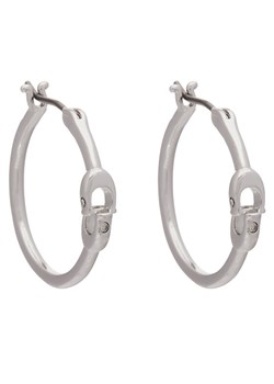 Kolczyki Coach Signature Hoop Earrings 37408160RHO030 Srebrny ze sklepu eobuwie.pl w kategorii Kolczyki - zdjęcie 182054218