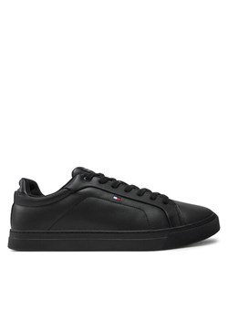 Sneakersy Tommy Hilfiger Icon Court Lth Flag Ess FM0FM05317 Czarny ze sklepu eobuwie.pl w kategorii Buty sportowe męskie - zdjęcie 182054246