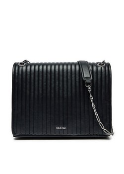 Torebka Calvin Klein Mini Line Quilt Shoulder Bag K60K613080 Czarny ze sklepu eobuwie.pl w kategorii Torebki damskie - zdjęcie 182054316