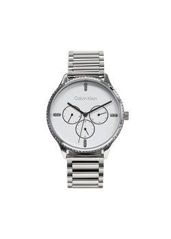 Zegarek Calvin Klein Dress 25200373 Srebrny ze sklepu eobuwie.pl w kategorii Zegarki - zdjęcie 182054359