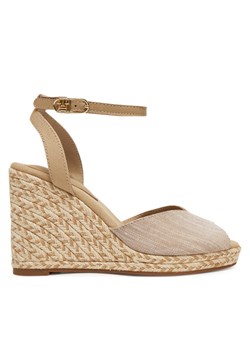 Espadryle Tommy Hilfiger Chambray High Wedge Espadrille FW0FW08588 Beżowy ze sklepu eobuwie.pl w kategorii Espadryle damskie - zdjęcie 182054688