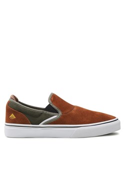 Tenisówki Emerica Wino G6 Slip-On 6101000111 Brązowy ze sklepu eobuwie.pl w kategorii Trampki męskie - zdjęcie 182054897