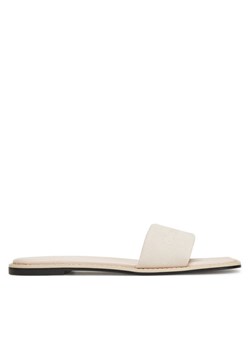 Klapki Calvin Klein Flat Slide - He HW0HW02378 Écru ze sklepu eobuwie.pl w kategorii Klapki damskie - zdjęcie 182054926