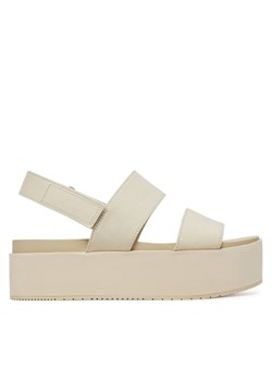 Sandały Calvin Klein Jeans Flatform Sandal Sling In YW0YW01788 Écru ze sklepu eobuwie.pl w kategorii Sandały damskie - zdjęcie 182055056