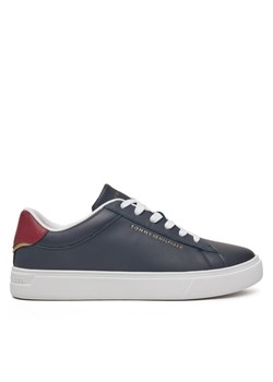Sneakersy Tommy Hilfiger Essential Court Sneaker FW0FW08320 Granatowy ze sklepu eobuwie.pl w kategorii Buty sportowe damskie - zdjęcie 182055167