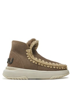 Śniegowce Mou Eskimo Jogger Glitter Logo FW421001A Brązowy ze sklepu eobuwie.pl w kategorii Śniegowce damskie - zdjęcie 182055236