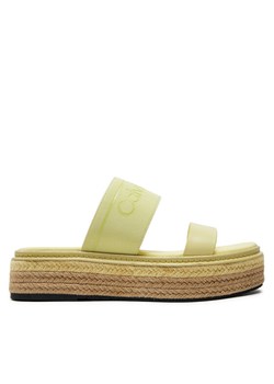 Klapki Calvin Klein Wedge Slide He HW0HW01966 Żółty ze sklepu eobuwie.pl w kategorii Klapki damskie - zdjęcie 182056116