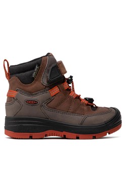 Trekkingi Keen Redwood Mid Wp 1023884 Brązowy ze sklepu eobuwie.pl w kategorii Buty trekkingowe dziecięce - zdjęcie 182056218